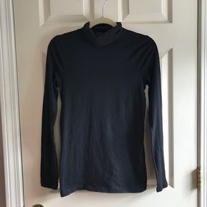NWT J. Crew black tissue turtleneck